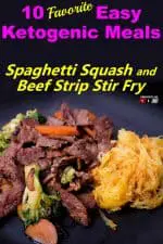 Spaghetti Squash and Beef Strip Stir Fry