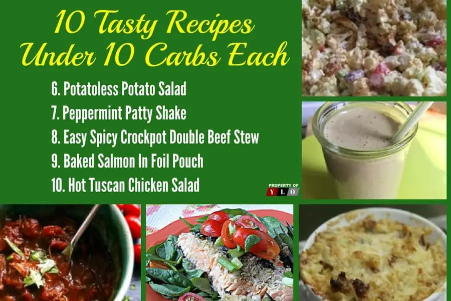 Low Carb Diet: 10 Tasty Recipes Under 10 Carbs Each 6-10