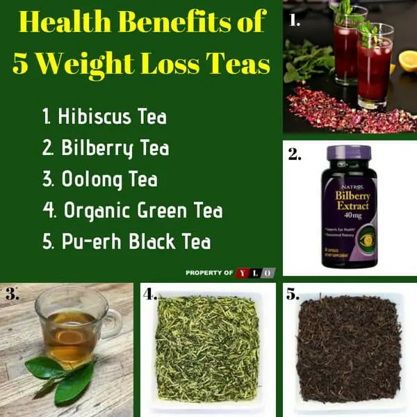 Health Benefits of 5 Weight Loss Teas