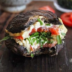 Low Carb Meal Plan - 4. Portobello Mushroom Cashew Cheese Burger