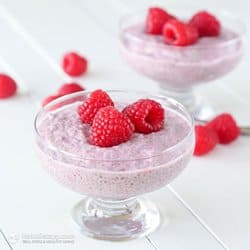 Low Carb Meal Plan - 5. Raspberry Chia Pudding