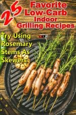 Grilled Sausages on Rosemary Skewers and Garlic