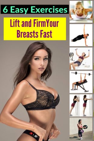 Woman with perfect breasts and 6 exercises you can do to firm and lift your breasts.