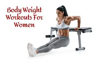 Fit woman performing body weight workouts for women