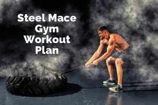 Muscled Man using Steel Mace Gym Workout Plan