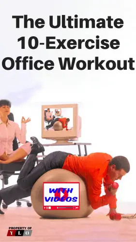 Man on exercise ball working while woman is meditatiing.